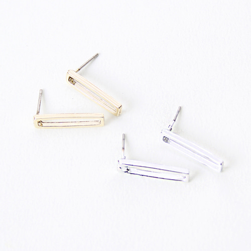 직사각형 귀걸이 (1쌍) 귀걸이재료 악세사리부자재 T457