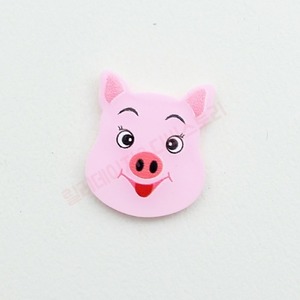 분홍 돼지 얼굴 10개 T1387