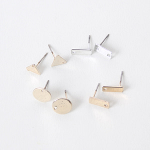 직사각 삼각 원형 도형 귀걸이 (1쌍) 귀걸이재료 악세사리부자재 T456 (한정상품)