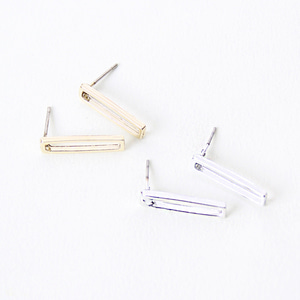 직사각형 귀걸이 (1쌍) 귀걸이재료 악세사리부자재 T457