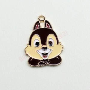 초코 다람쥐 캐릭터 얼굴 팬던트 귀걸이재료 악세사리부자재 T1635