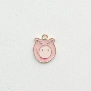 웃고있는 돼지얼굴 팬던트 귀걸이재료 악세사리부자재 T2131