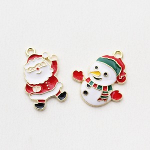 크리스마스 산타와 눈사람 2종 팬던트 귀걸이재료 악세사리부자재 T3204